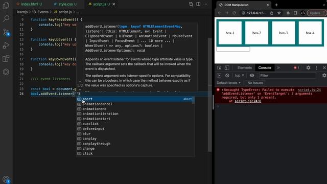 Event Handling in Javascript | Event Listeners and Handlers in Javascript | Web Development #47 смотреть онлайн