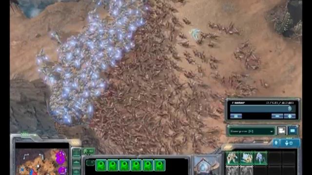 Starcraft 2 Beta: 99 Zealots VS 400 Zerglings смотреть онлайн
