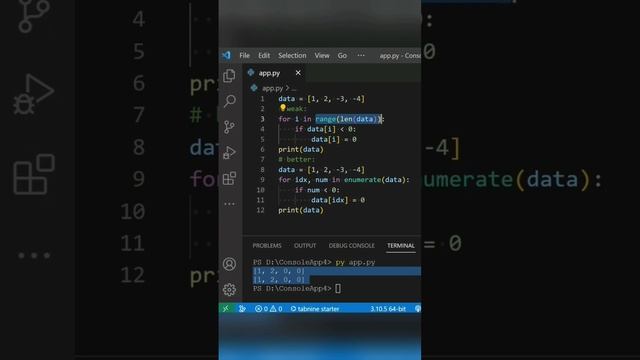 Enumerate VS Range in python #python #developer #programming #pythonprogramming #ml #ai смотреть онлайн