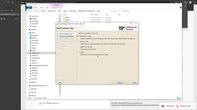 Oracle 19c Client installation on Windows || 19c software download + Installation смотреть онлайн