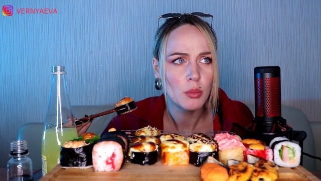 MUKBANG | Суши/роллы, мидии | Sushi/rolls, Mussels не ASMR