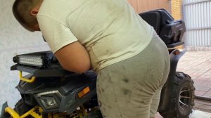 Установка дополнительной канистры на квадроцикл!