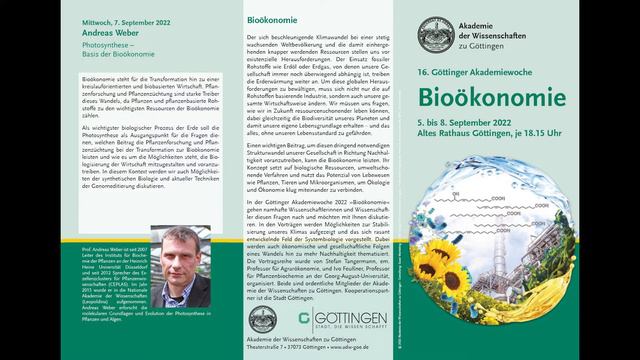 Andreas Weber: Photosynthese –Basis der Bioökonomie смотреть онлайн
