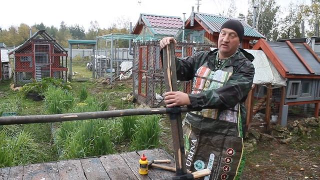 Переносной насест для кур несушек  своими руками