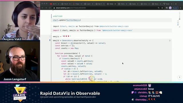 Rapid DataViz in Observable (with Anjana Vakil) — Learn With Jason смотреть онлайн