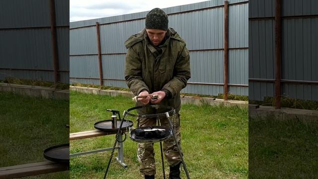 Сковорода из диска бороны. Подставка. смотреть онлайн