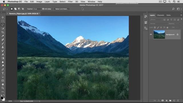 Photoshop cc tutorial Part 24 | Remove a large object смотреть онлайн