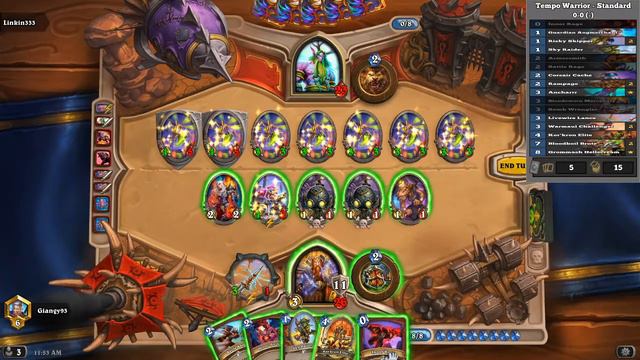 Hearthstone Ranked -(Tempo Warrior)- Topdeck Epic Win смотреть онлайн