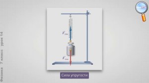 Физика 7 класс (Урок№14 - Сила упругости. Закон Гука. Динамометр. Опред. коэф. упругости пружины.)