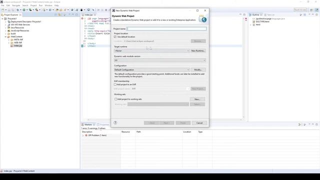 Creación de proyecto Dynamic Web Project en Eclipse смотреть онлайн
