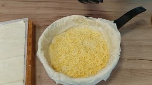 Пирог из Теста Фило на Сковороде