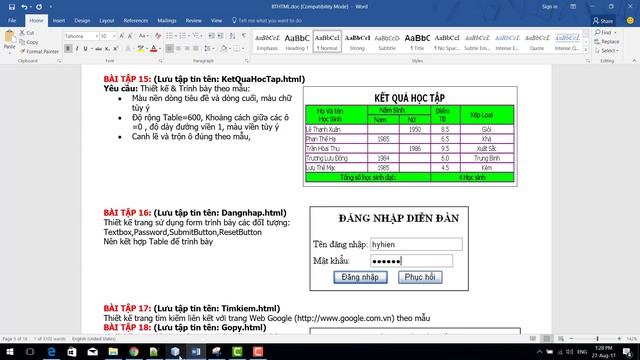 Bài 15 Table trong html, bảng trong html học html cơ bản смотреть онлайн