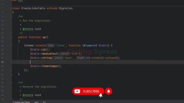 28 Create Link Table using Migration in Laravel | Laravel Vuejs URL Shortener Tutorial Coding Xpres смотреть онлайн