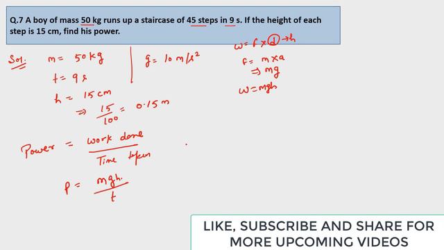 A boy of mass 50 kg runs up a staircase of 45 steps in 9 s. If the height of each step is 15 cm смотреть онлайн