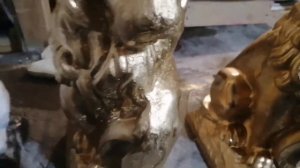 ШПАКЛЕКА ГОТОВЫХ СКУЛЬПТУР, ПОКРАСКА БЕТОНА,