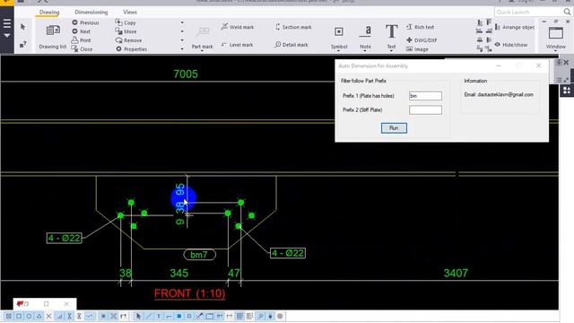 [Tekla Structures] Auto Dimension for Assembly Drawing смотреть онлайн