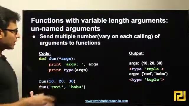 4.7 Python Functions with variable length arguments смотреть онлайн