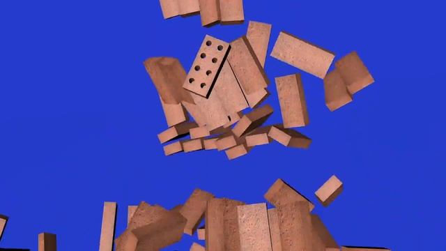 Кирпичная кладка развалилась – футаж / Footage