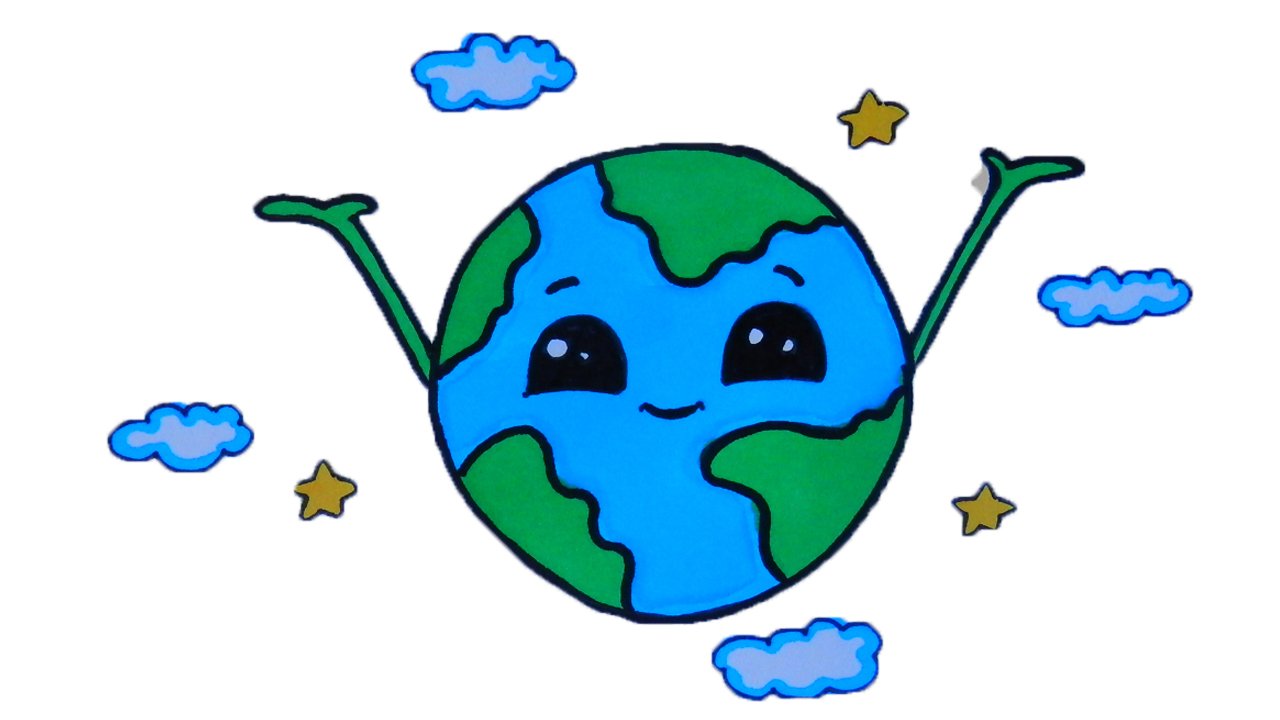 Рисуем ПЛАНЕТУ ЗЕМЛЯ К ДНЮ КОСМОНАВТИКИ смотреть онлайн