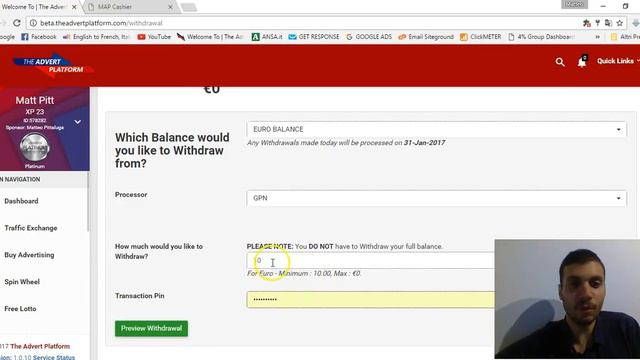 Come prelevare su The Advert Platform1 смотреть онлайн