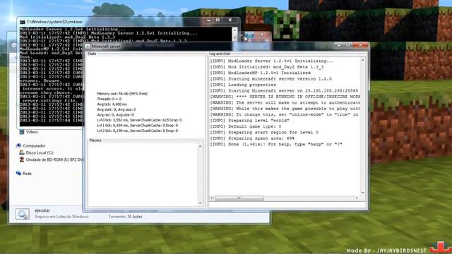 MineCraft - Server Pronto Para DayZ Mod 1.2.5 , Só mudar IP . [2013] + Download. смотреть онлайн