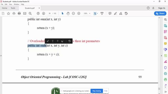 Lecture 15 Polymorphism / Method Overloading in Java in Urdu/Hindi | Object Oriented Programming смотреть онлайн