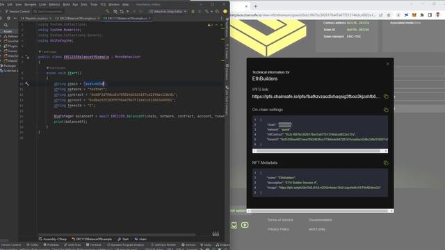 Retrieving The Balance Of An ERC-1155 NFT Token In web3.unity смотреть онлайн