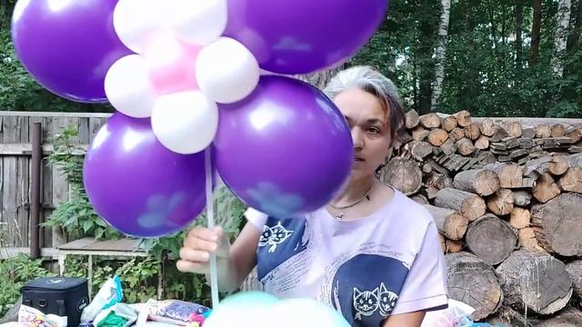 Цветок из шаров на стойке на праздничный стол смотреть онлайн
