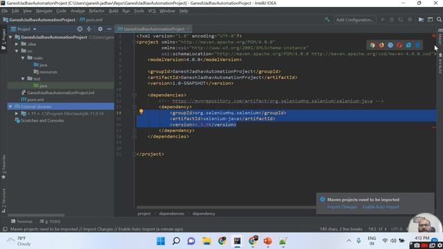 How to create selenium project with Maven in IntelliJ IDEA || Ganesh Jadhav AutomationStudio смотреть онлайн