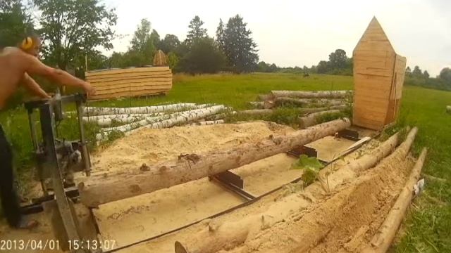 пилим шинной пилорамой смотреть онлайн