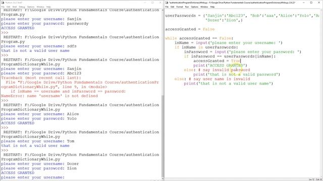 Authentication with Dictionaries смотреть онлайн