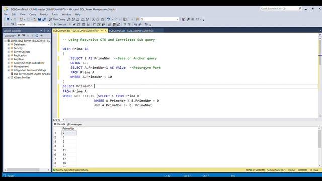 SQL Interview Questions and answers Part 16 | How to print Prime Numbers in SQL Server смотреть онлайн