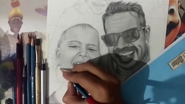 Gaurav Taneja Family Sketch Painting | @FlyingBeast320 Sketch Drawing | @RasbhariKePapa320 Sketch смотреть онлайн