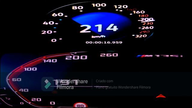 Golf 8 R (320hp) vs M135i (306hp) 0-200 смотреть онлайн