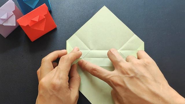 How to make a cute paper heart gift bag - Origami Easy TH смотреть онлайн