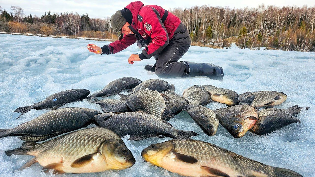 УТАЩИЛИ УДОЧКИ! КАРАСЬ ПОШЁЛ И НАРОД ПРИШЁЛ! КОНЕЦ ЗИМНЕГО СЕЗОНА (2 часть) смотреть онлайн
