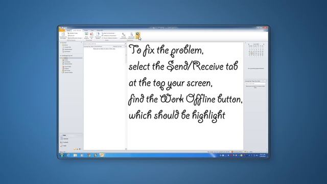 How To Switch Outlook 2007 From Offline To Online Mode смотреть онлайн