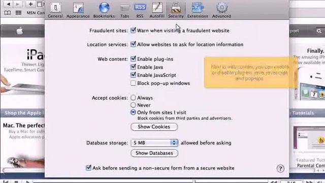 How to adjust security-related settings in Safari смотреть онлайн