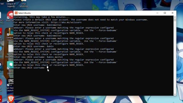 Ubuntu Failed to create user due to regular expression configured error смотреть онлайн