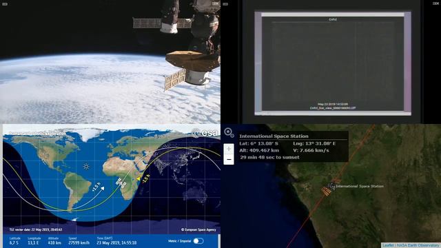 NASA/ESA ISS LIVE Space Station With Map - 763 - 2019-05-23 смотреть онлайн