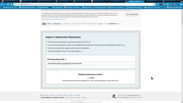 importing SVN into Git hub is easy Please support Khan Academy by writing patches for its code base смотреть онлайн