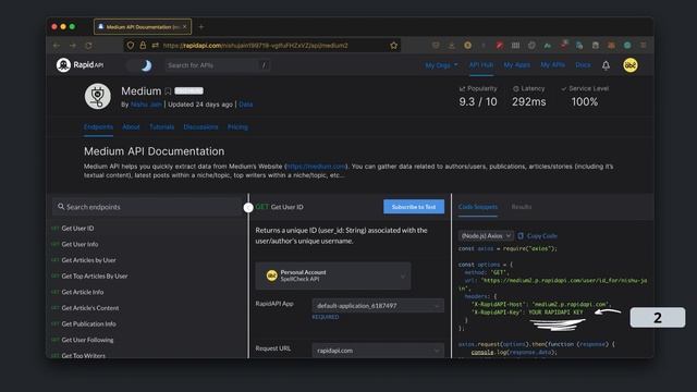 How to subscribe to Medium API | Get Your API Key | On Rapid API Platform | Unofficial Version смотреть онлайн