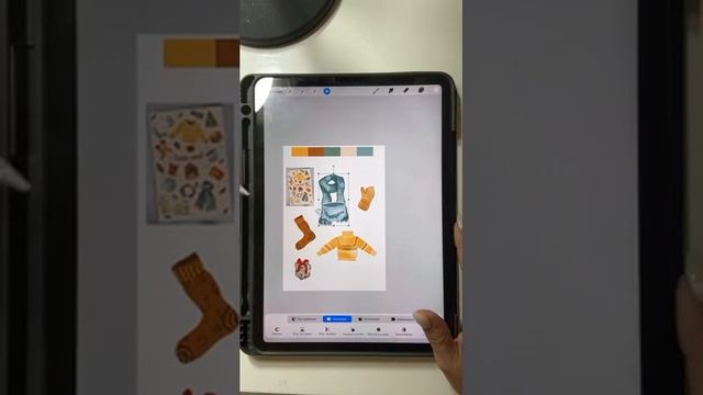 Procreate 5. Рисуем новогоднюю открытку. смотреть онлайн