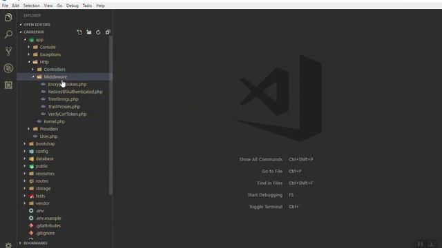 Laravel 5.6 Basic Folder Structure смотреть онлайн