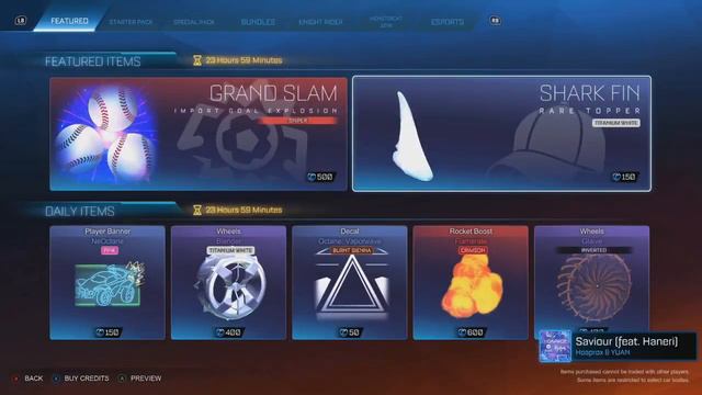 ROCKET LEAGUE ITEM SHOP - Titanium White Shark Fin Topper - 13.07.21 смотреть онлайн