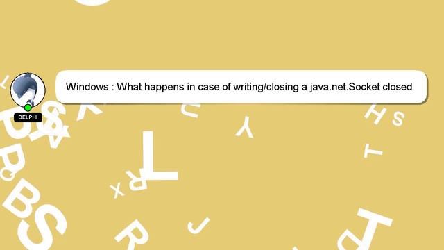 Windows : What happens in case of writing/closing a java.net.Socket closed by peer? смотреть онлайн