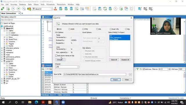 Export Import Data CSV for MySQL Database using SQLYog - UTS SM Basis Data #utssmbd2022 #basisdata смотреть онлайн