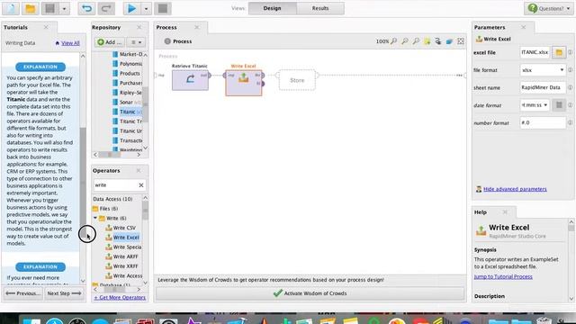 RapidMiner Tutorial Data Handling (Writing Data) смотреть онлайн