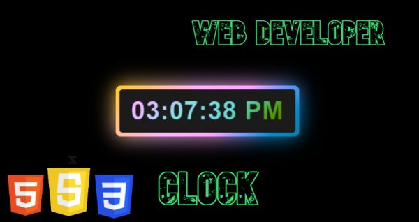Часы с использованием html css и javascript.