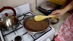 Постная гречка с грибами.